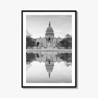 Washington DC Black and White Fine Art Photo Print, United States Capitol Poster, USA