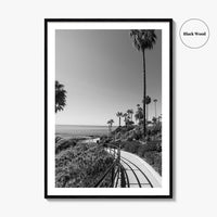 Laguna Beach Black and White Fine Art Photo Print, Orange County, California, USA