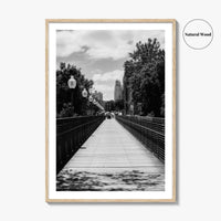 Kansas City Black and White Fine Art Photo Print, Love Bridge Missouri Poster