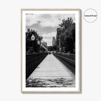 Kansas City Black and White Fine Art Photo Print, Love Bridge Missouri Poster