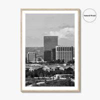 Irvine Skyline Black and White Fine Art Photo Print, Orange County, California Poster