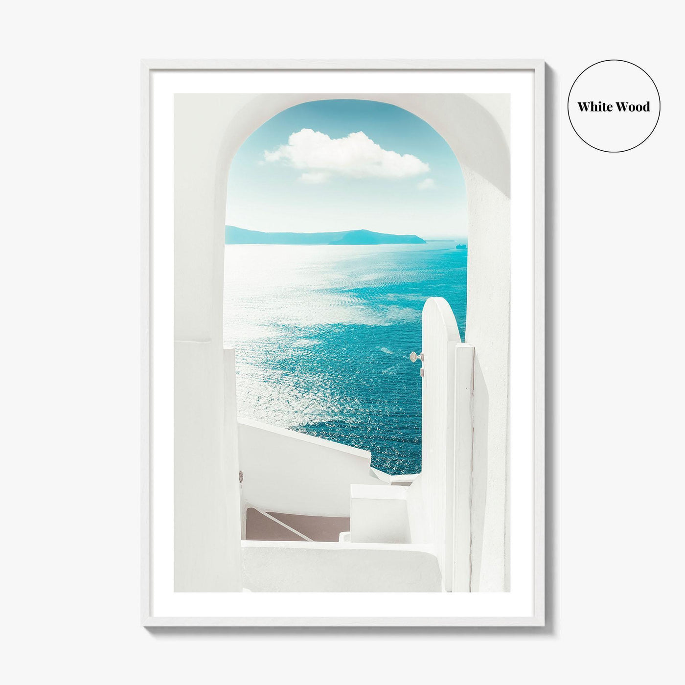 Santorini Greece Blue Fine Art Photo Print, Oia, Aegean Sea, Cyclades, Wall Decor Poster