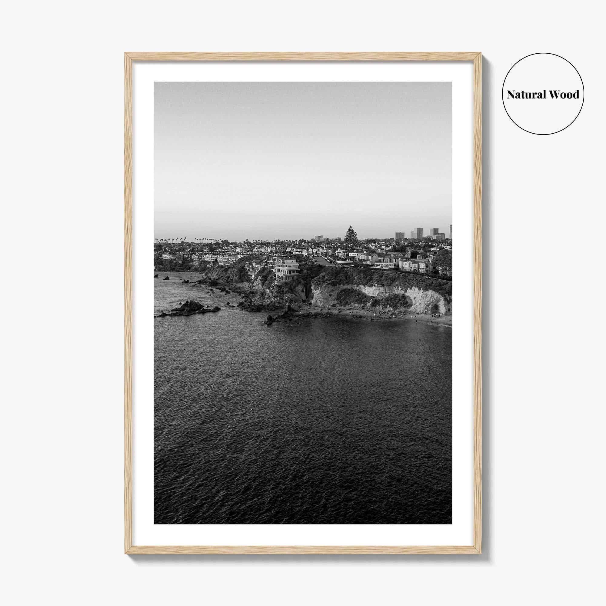 Newport Beach Black and White Fine Art Photo Print, Corona Del Mar California Poster