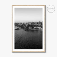 Newport Beach Black and White Fine Art Photo Print, Corona Del Mar California Poster