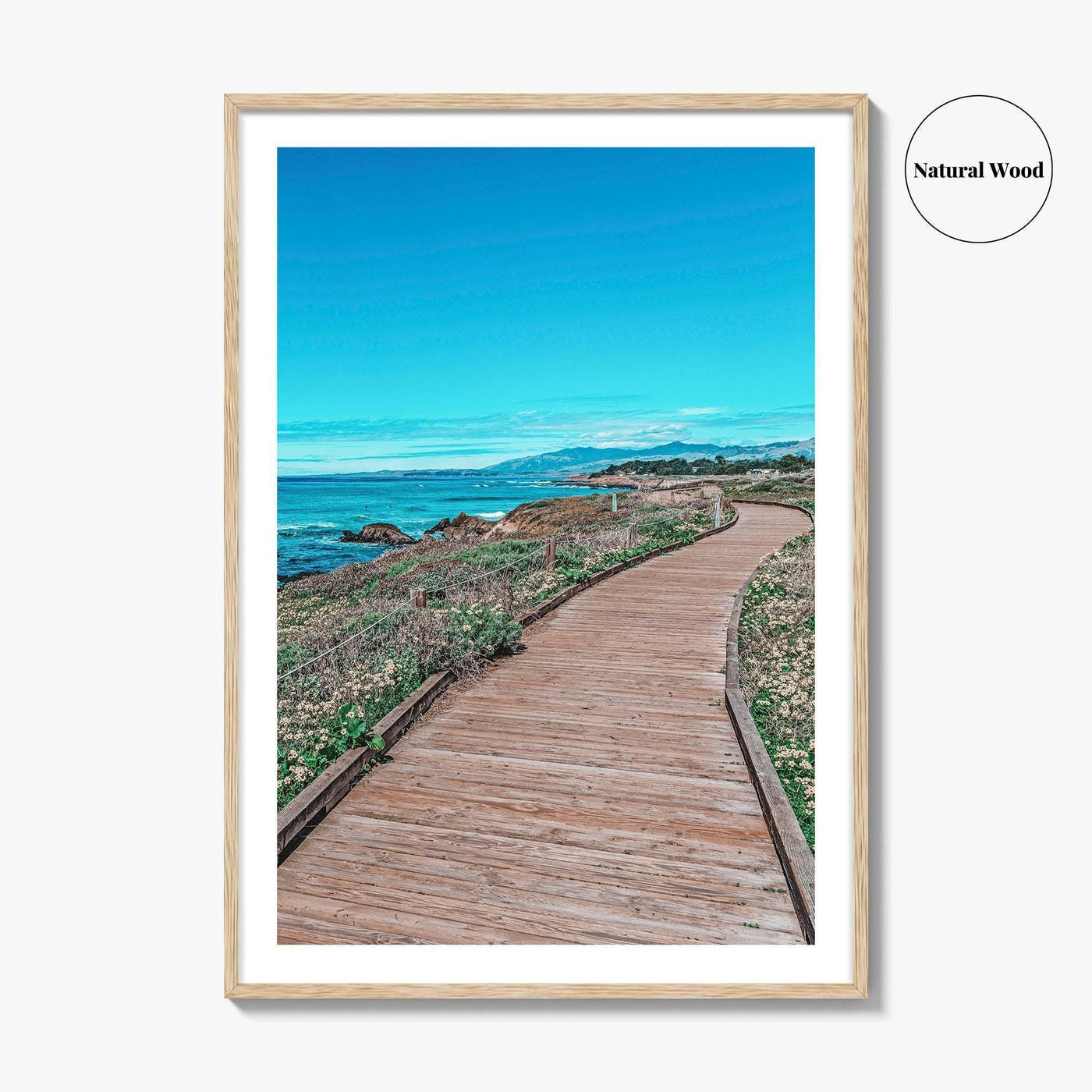 Cambria Fine Art Photo Print, Moonstone Beach Boardwalk, California, USA Wall Decor Poster