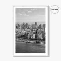 Tel Aviv Skyline Black and White Fine Art Photo Print, Israel Beach Poster