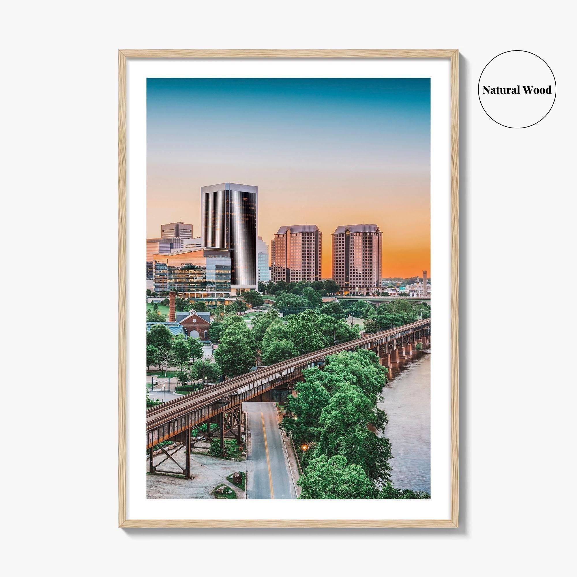 Richmond Skyline Fine Art Photo Print, Downtown, Virginia VA, USA Wall Poster