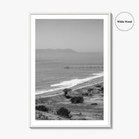 Pacifica Black and White Fine Art Photo Print, Mori Point California Poster USA