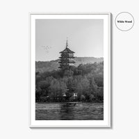 Hangzhou Black and White Fine Art Photo Print, China Poster, Zhejiang