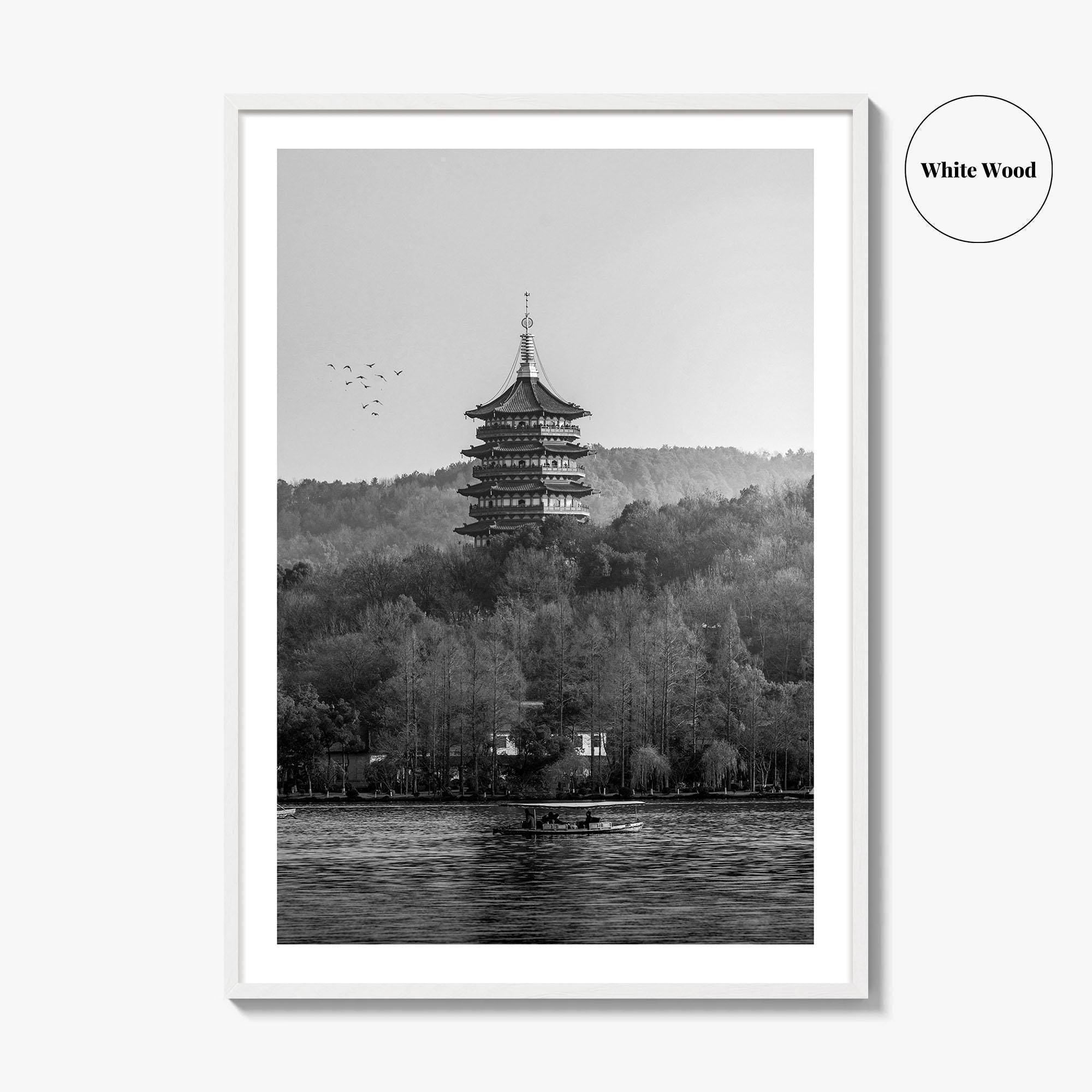 Hangzhou Black and White Fine Art Photo Print, China Poster, Zhejiang