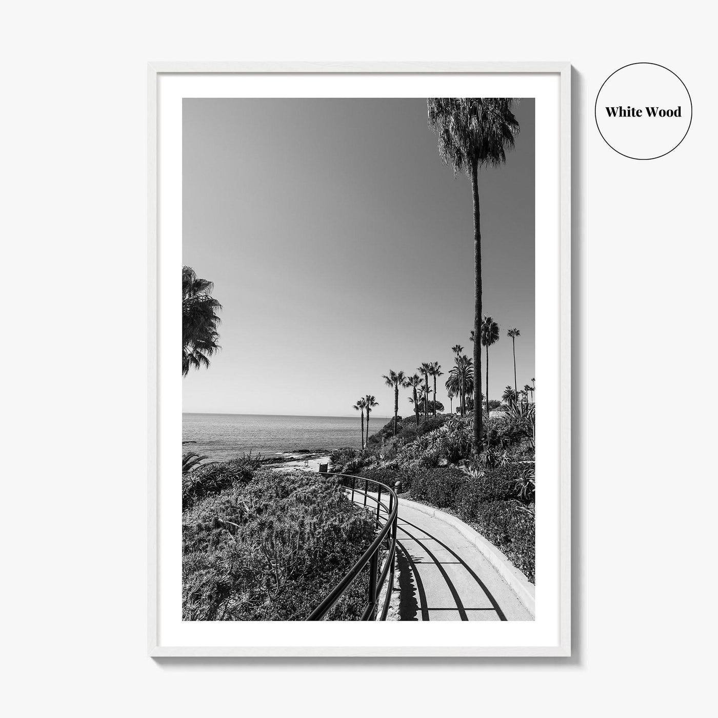 Laguna Beach Black and White Fine Art Photo Print, Orange County, California, USA