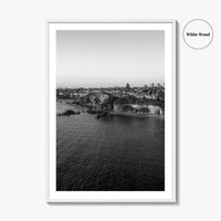 Newport Beach Black and White Fine Art Photo Print, Corona Del Mar California Poster