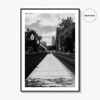 Kansas City Black and White Fine Art Photo Print, Love Bridge Missouri Poster