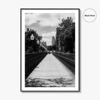 Kansas City Black and White Fine Art Photo Print, Love Bridge Missouri Poster