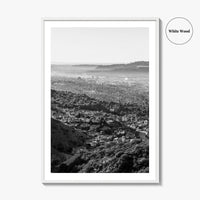 Burbank Skyline Black and White Fine Art Photo Print, Los Angeles, California Poster