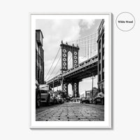 DUMBO Black and White Fine Art Photo Print, Manhattan Bridge New York City Poster