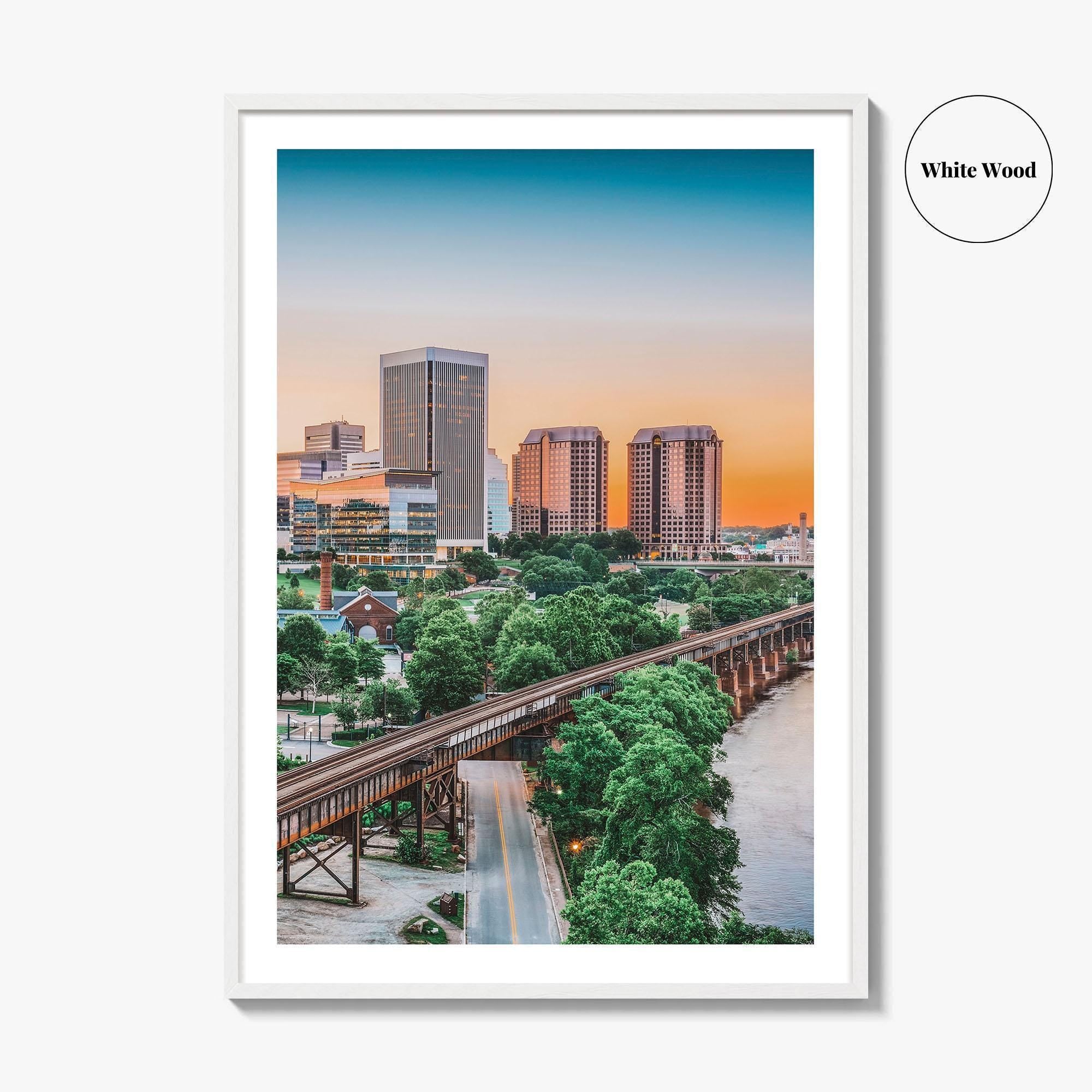 Richmond Skyline Fine Art Photo Print, Downtown, Virginia VA, USA Wall Poster
