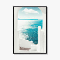 Santorini Greece Blue Fine Art Photo Print, Oia, Aegean Sea, Cyclades, Wall Decor Poster