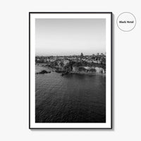Newport Beach Black and White Fine Art Photo Print, Corona Del Mar California Poster