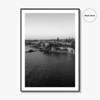 Newport Beach Black and White Fine Art Photo Print, Corona Del Mar California Poster