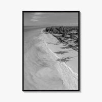 Zanzibar Black and White Fine Art Photo Print, Aerial Beach, Tanzania, Indian Ocean Poster