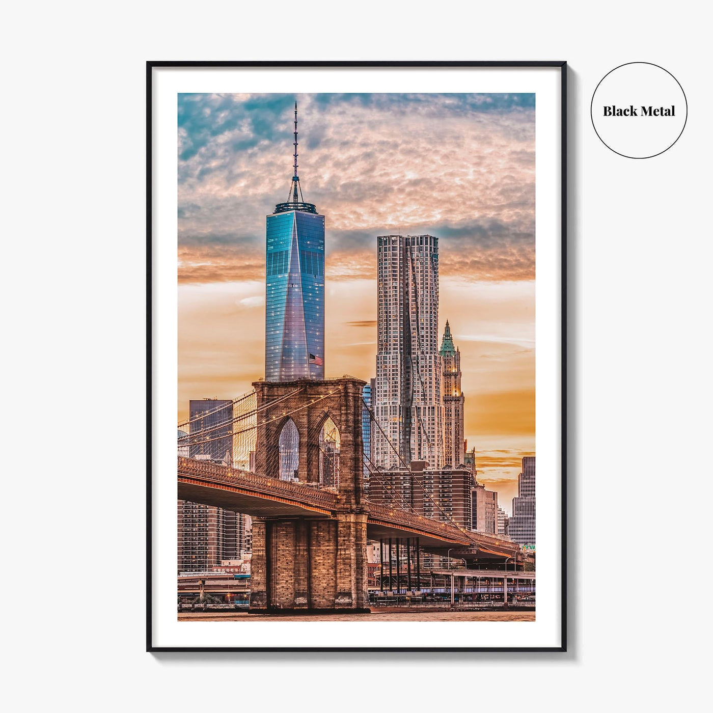 New York City Skyline Fine Art Photo Print, Brooklyn Bridge, NY, Wall Art