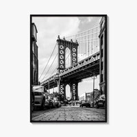 DUMBO Black and White Fine Art Photo Print, Manhattan Bridge New York City Poster