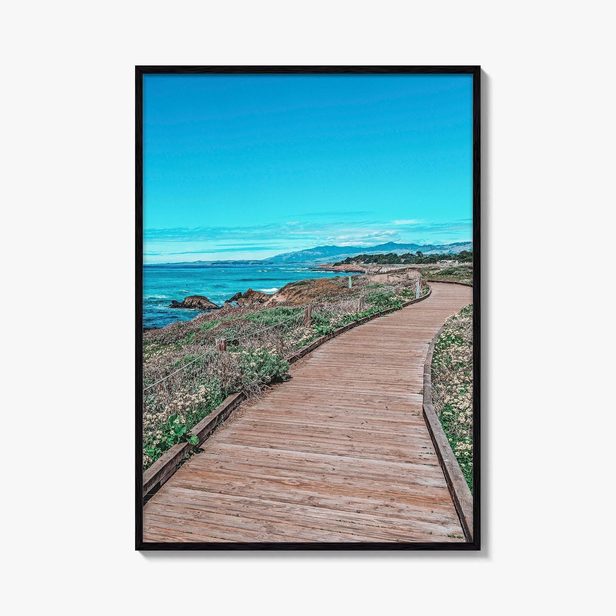 Cambria Fine Art Photo Print, Moonstone Beach Boardwalk, California, USA Wall Decor Poster