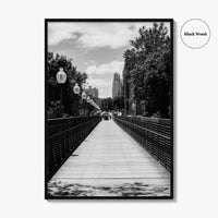 Kansas City Black and White Fine Art Photo Print, Love Bridge Missouri Poster