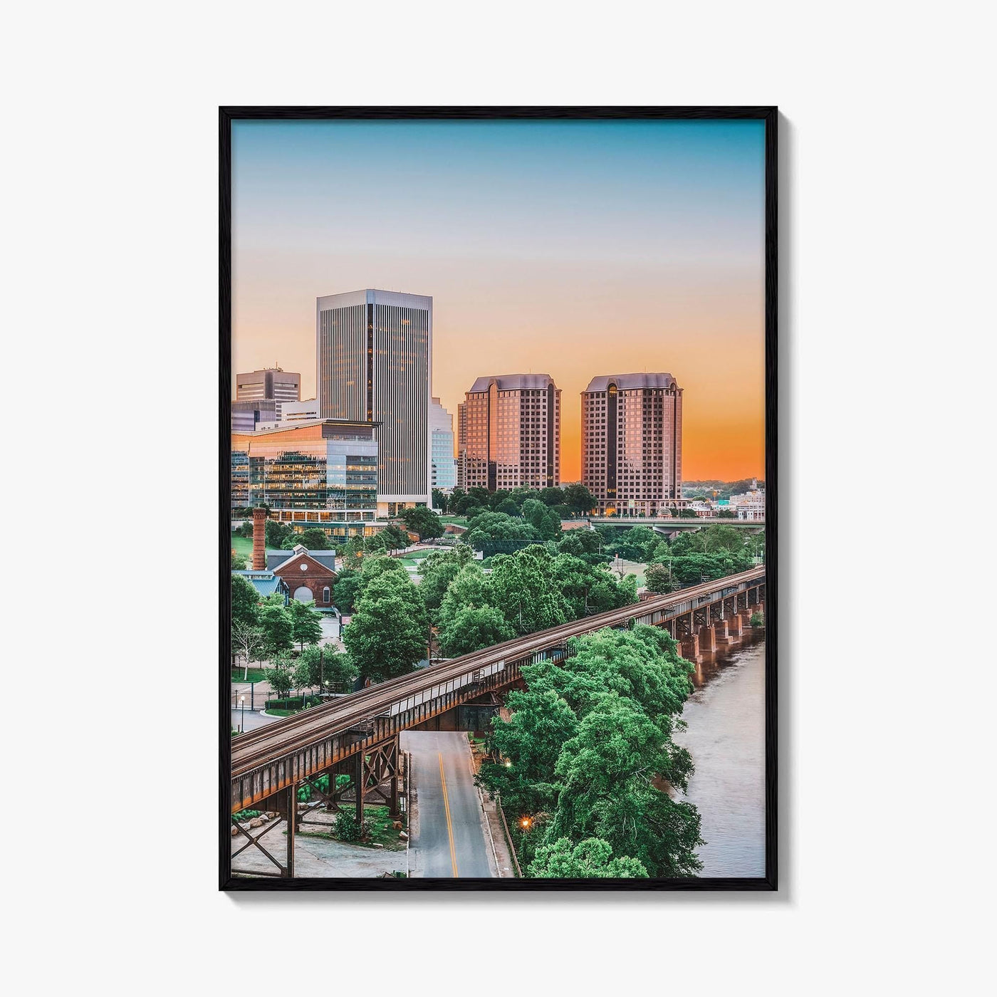 Richmond Skyline Fine Art Photo Print, Downtown, Virginia VA, USA Wall Poster