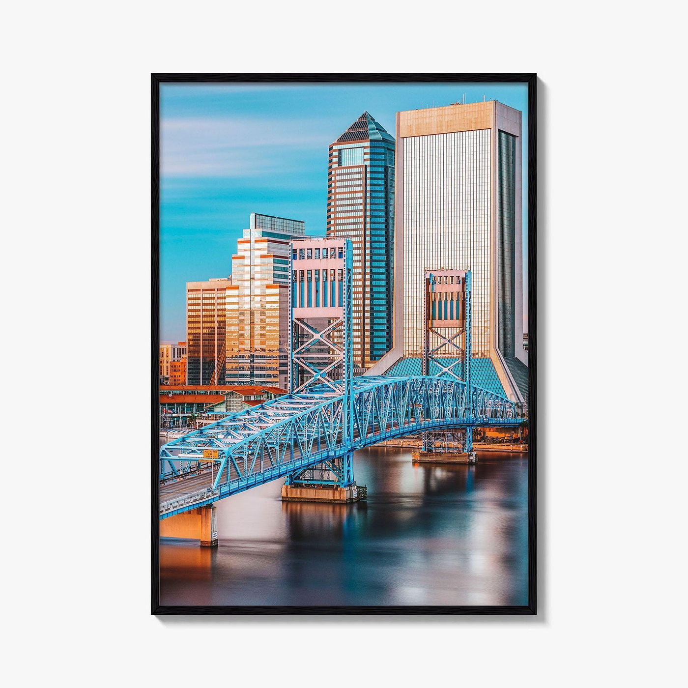 Jacksonville Skyline Fine Art Photo Print, Florida Downtown, USA Wall Decor Poster