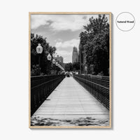 Kansas City Black and White Fine Art Photo Print, Love Bridge Missouri Poster