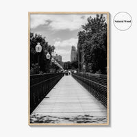 Kansas City Black and White Fine Art Photo Print, Love Bridge Missouri Poster