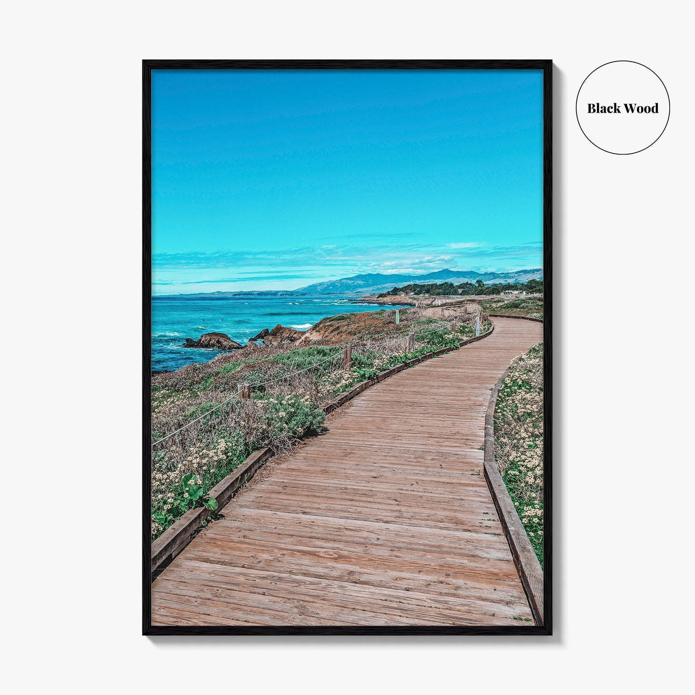 Cambria Fine Art Photo Print, Moonstone Beach Boardwalk, California, USA Wall Decor Poster