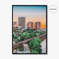 Richmond Skyline Fine Art Photo Print, Downtown, Virginia VA, USA Wall Poster