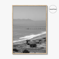 Pacifica Black and White Fine Art Photo Print, Mori Point California Poster USA