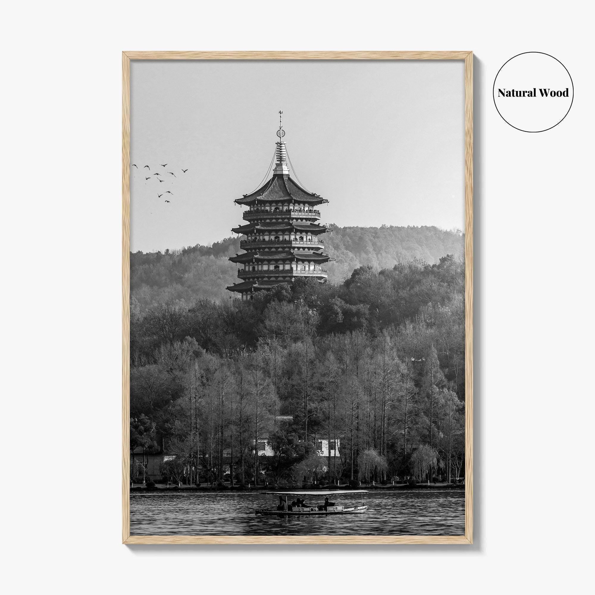 Hangzhou Black and White Fine Art Photo Print, China Poster, Zhejiang
