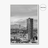 Monterrey Black and White Fine Art Photo Print, Mexico City View, Nuevo Leon Poster