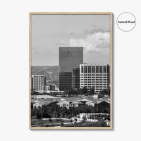 Irvine Skyline Black and White Fine Art Photo Print, Orange County, California Poster