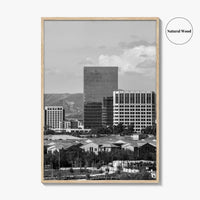 Irvine Skyline Black and White Fine Art Photo Print, Orange County, California Poster