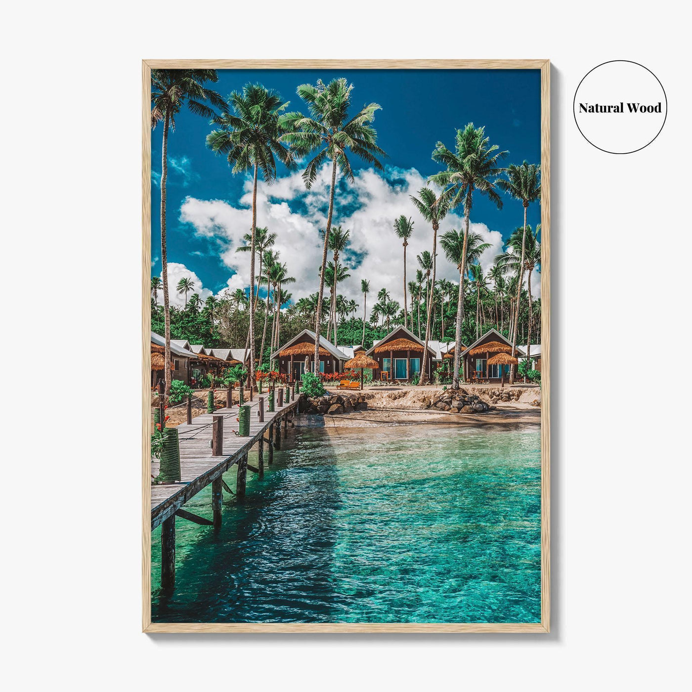 Samoa Fine Art Photo Print, Tropical Beach, Palm Trees, Polynesia Poster, South Pacific
