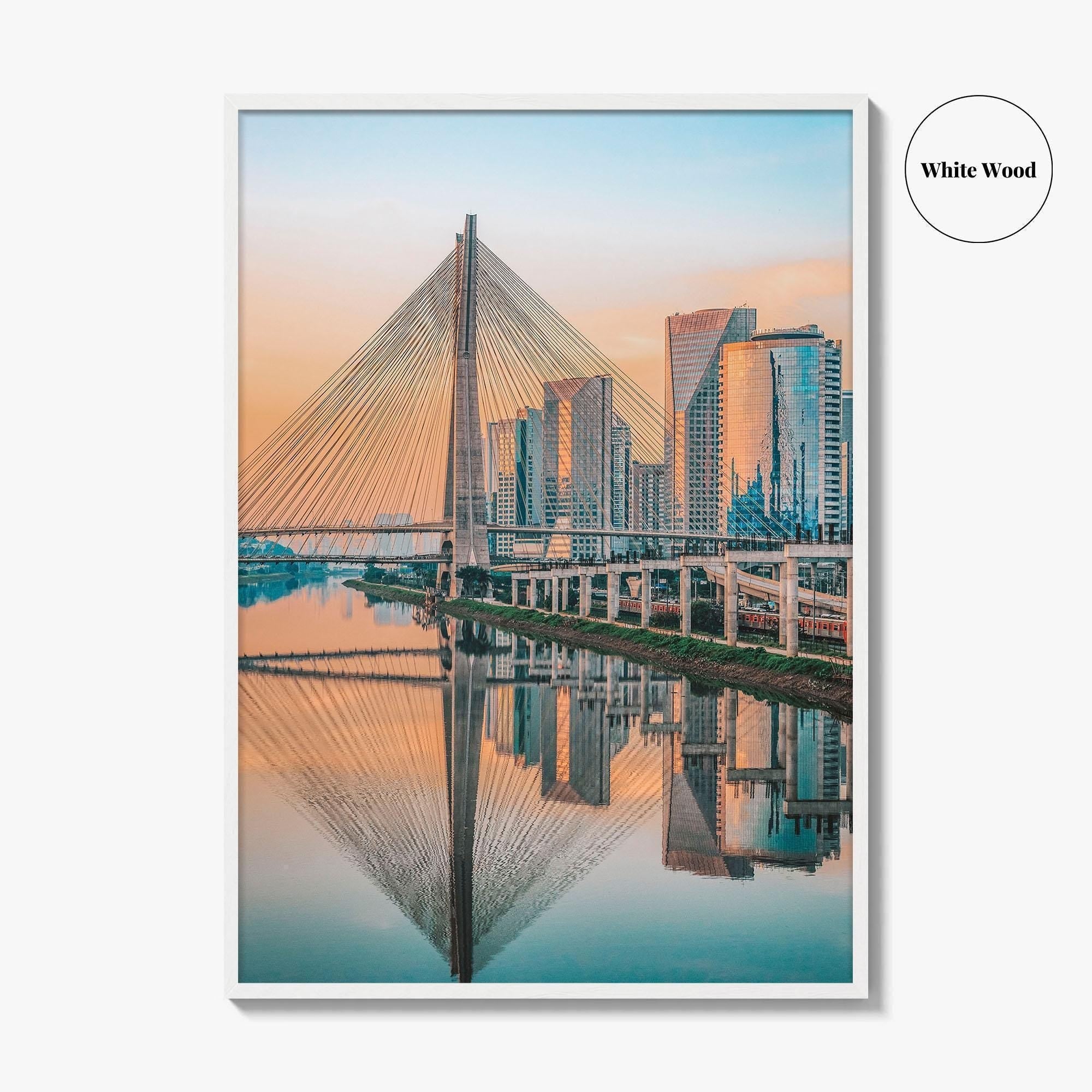 Sao Paulo Skyline Fine Art Photo Print, Vertical Wall Decor Poster, Brazil City