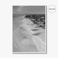 Zanzibar Black and White Fine Art Photo Print, Aerial Beach, Tanzania, Indian Ocean Poster