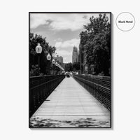 Kansas City Black and White Fine Art Photo Print, Love Bridge Missouri Poster