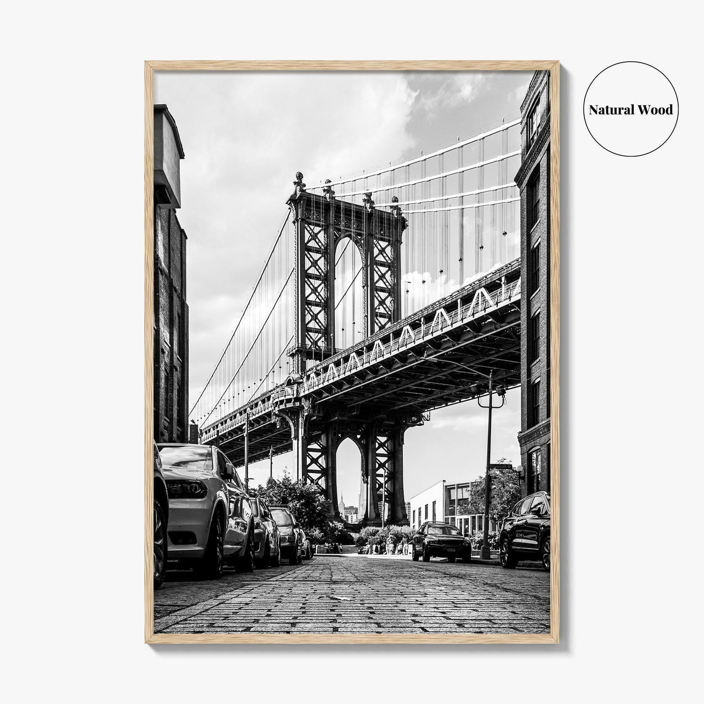 DUMBO Black and White Fine Art Photo Print, Manhattan Bridge New York City Poster