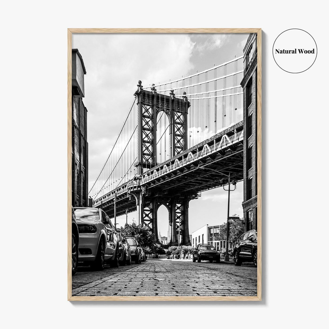 DUMBO Black and White Fine Art Photo Print, Manhattan Bridge New York City Poster