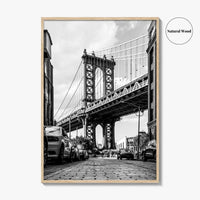 DUMBO Black and White Fine Art Photo Print, Manhattan Bridge New York City Poster