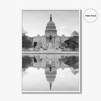 Washington DC Black and White Fine Art Photo Print, United States Capitol Poster, USA