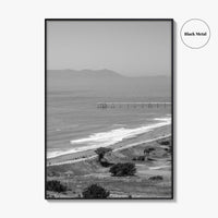 Pacifica Black and White Fine Art Photo Print, Mori Point California Poster USA