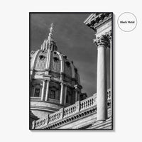 Harrisburg Black and White Fine Art Photo Print, Pennsylvania State Capitol Poster